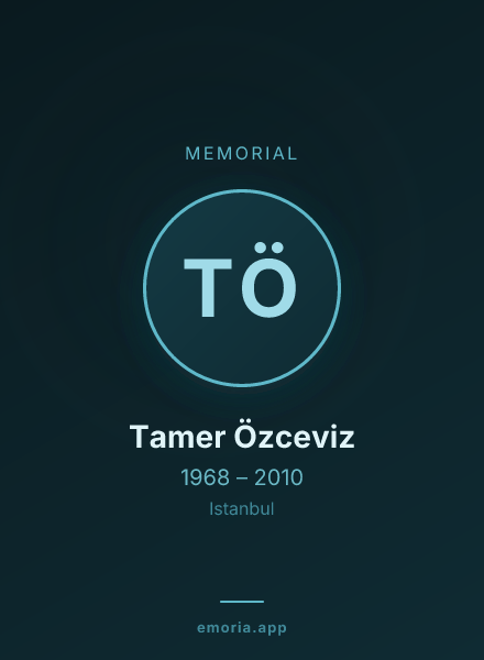 Memorial portrait of Tamer Özceviz