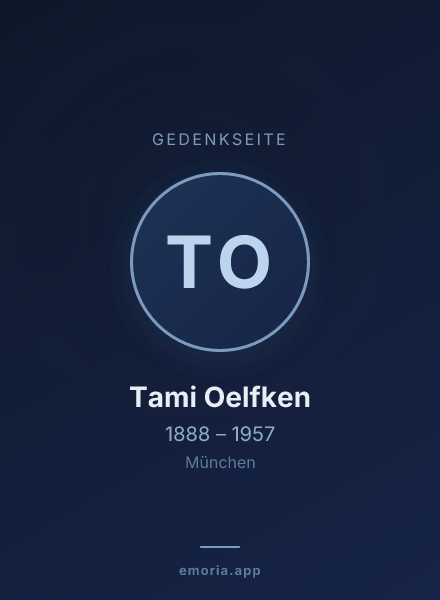 Gedenkportrait von Tami Oelfken