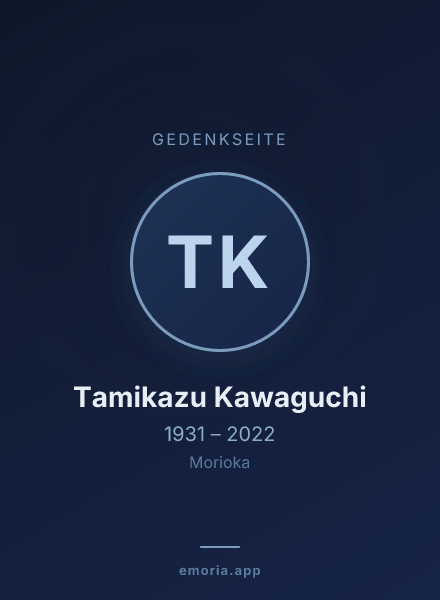 Gedenkportrait von Tamikazu Kawaguchi