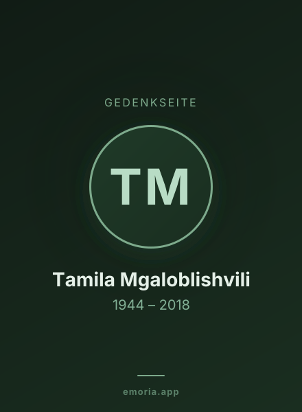 Gedenkportrait von Tamila Mgaloblishvili