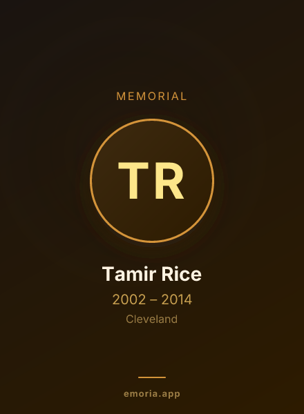 Memorial portrait of Tamir Rice