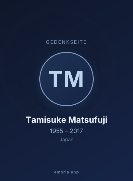 Gedenkportrait von Tamisuke Matsufuji