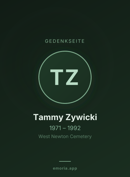 Gedenkportrait von Tammy Zywicki