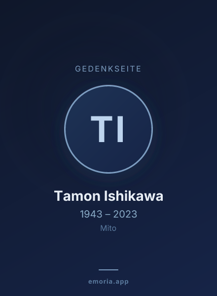 Gedenkportrait von Tamon Ishikawa