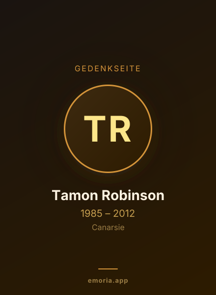 Gedenkportrait von Tamon Robinson