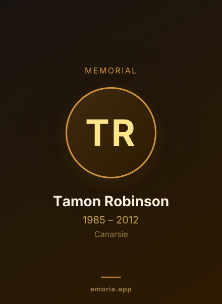 Memorial portrait of Tamon Robinson