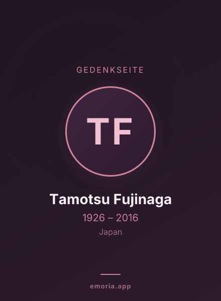 Gedenkportrait von Tamotsu Fujinaga