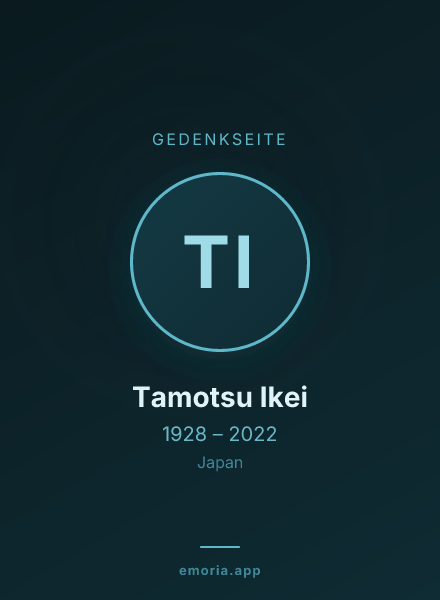 Gedenkportrait von Tamotsu Ikei