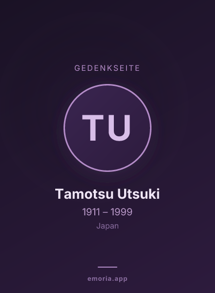 Gedenkportrait von Tamotsu Utsuki