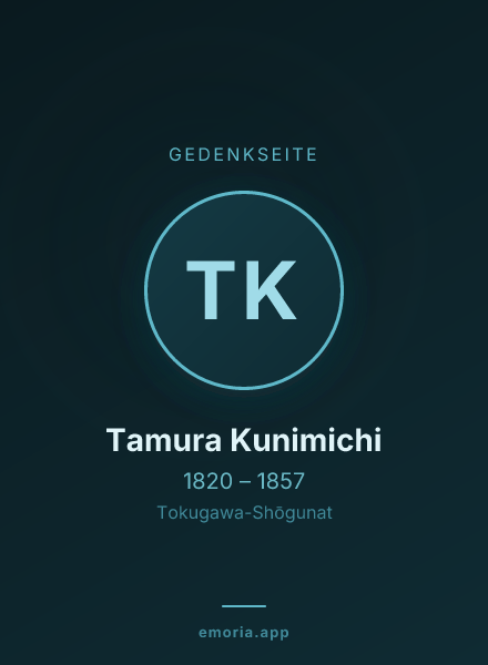 Gedenkportrait von Tamura Kunimichi