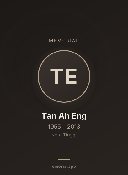 Memorial portrait of Tan Ah Eng