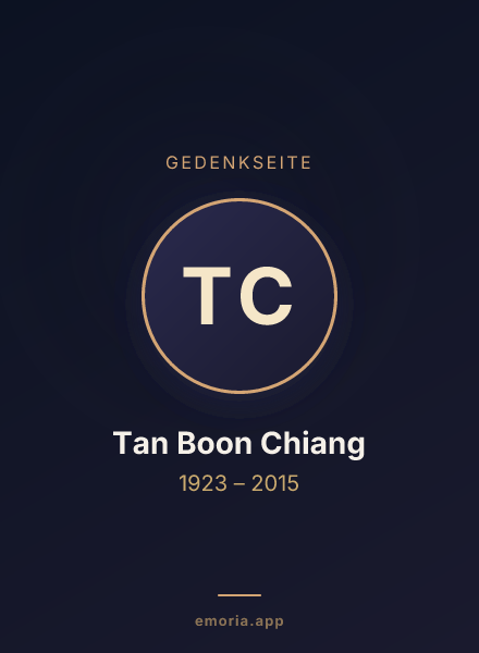 Gedenkportrait von Tan Boon Chiang