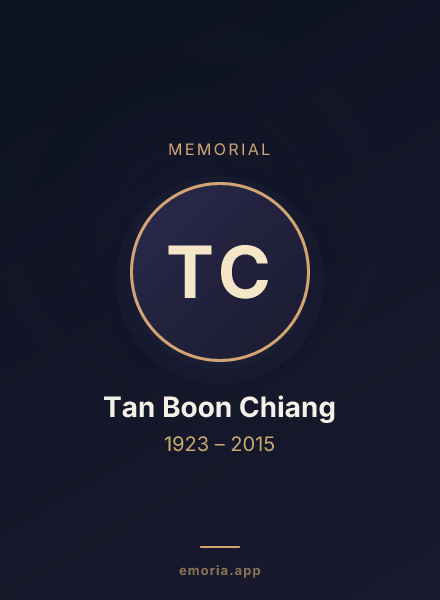 Memorial portrait of Tan Boon Chiang
