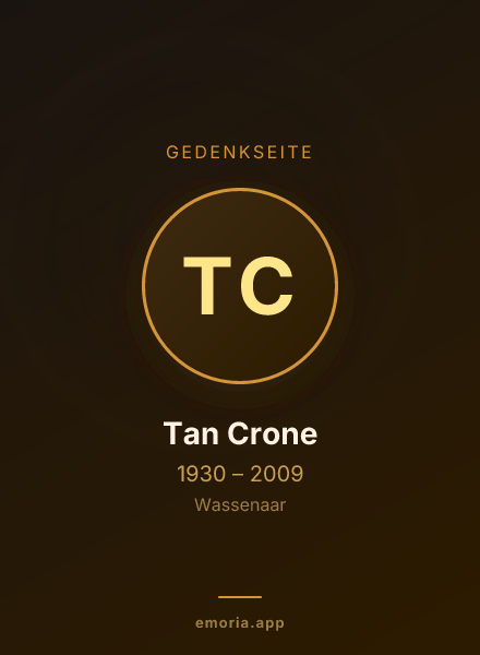 Gedenkportrait von Tan Crone