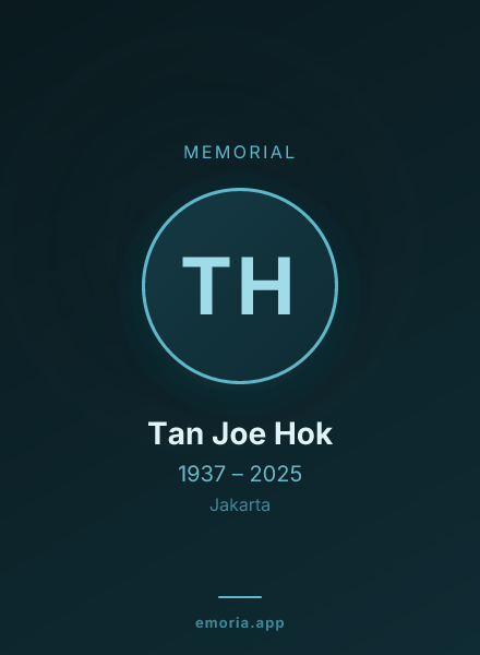Memorial portrait of Tan Joe Hok