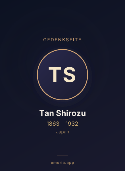 Gedenkportrait von Tan Shirozu