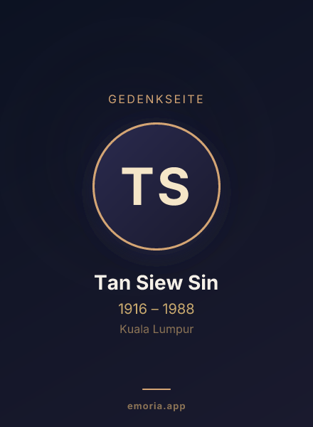 Gedenkportrait von Tan Siew Sin