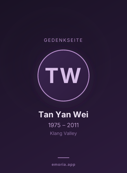 Gedenkportrait von Tan Yan Wei