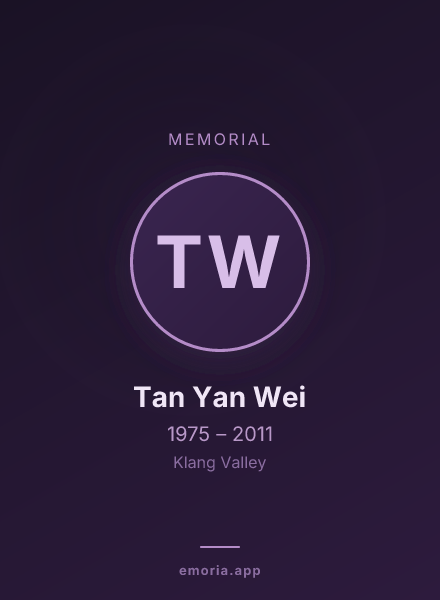 Memorial portrait of Tan Yan Wei