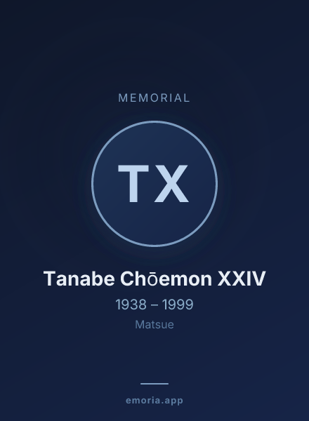 Memorial portrait of Tanabe Chōemon XXIV