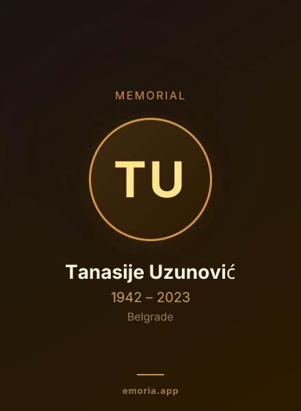 Memorial portrait of Tanasije Uzunović