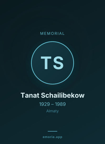 Memorial portrait of Tanat Schailibekow