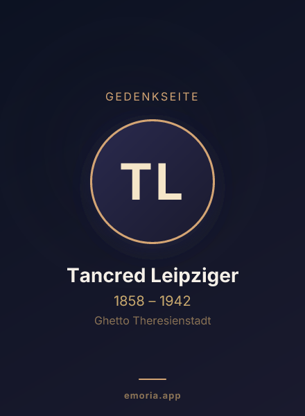 Gedenkportrait von Tancred Leipziger