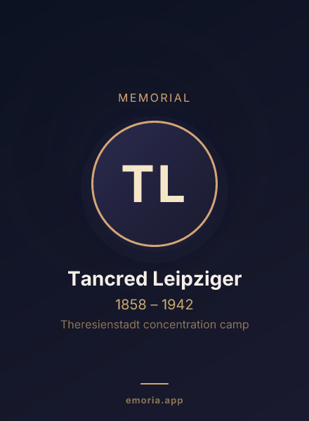 Memorial portrait of Tancred Leipziger