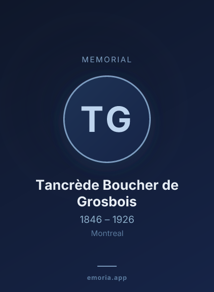 Memorial portrait of Tancrède Boucher de Grosbois