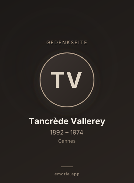 Gedenkportrait von Tancrède Vallerey