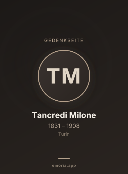 Gedenkportrait von Tancredi Milone