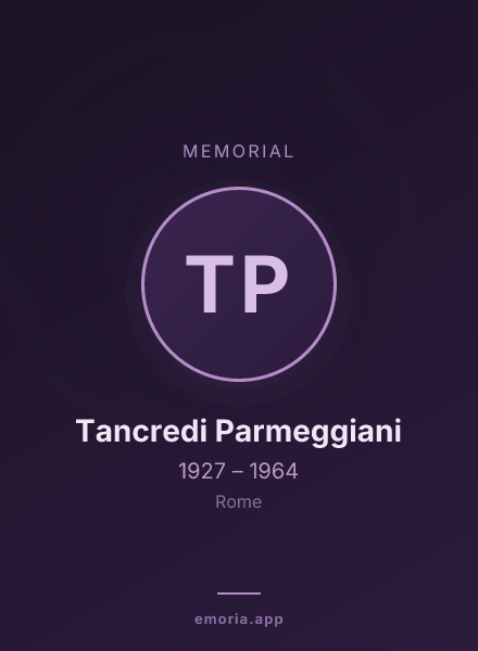 Memorial portrait of Tancredi Parmeggiani