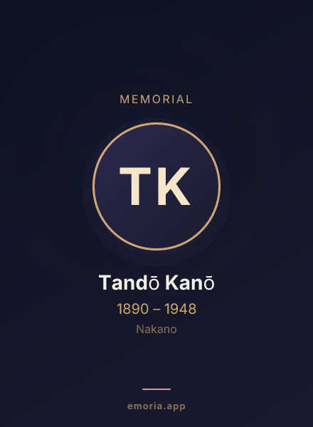 Memorial portrait of Tandō Kanō