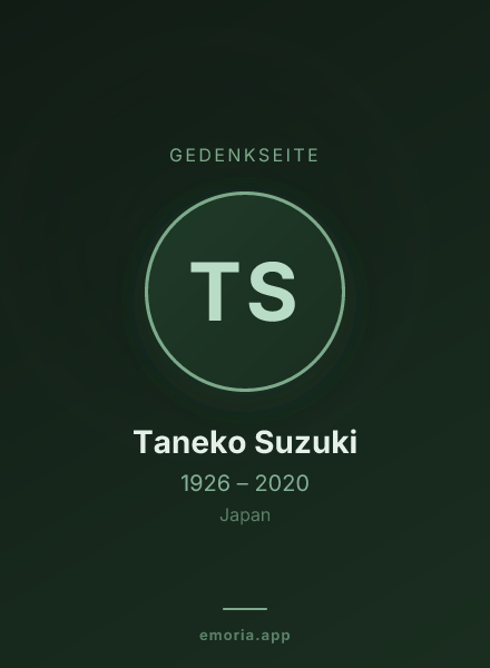 Gedenkportrait von Taneko Suzuki