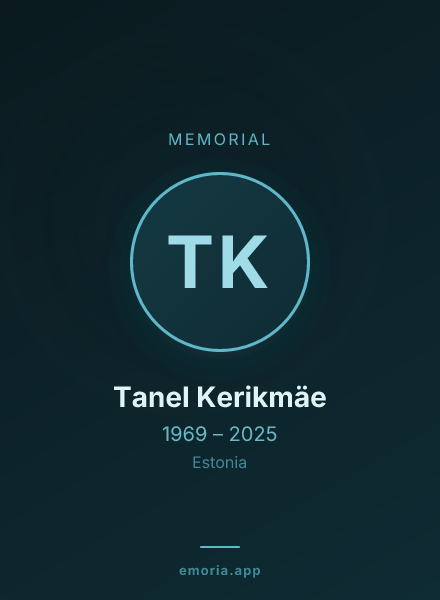 Memorial portrait of Tanel Kerikmäe