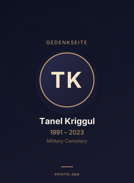 Gedenkportrait von Tanel Kriggul