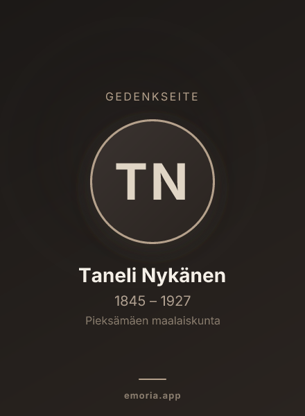 Gedenkportrait von Taneli Nykänen