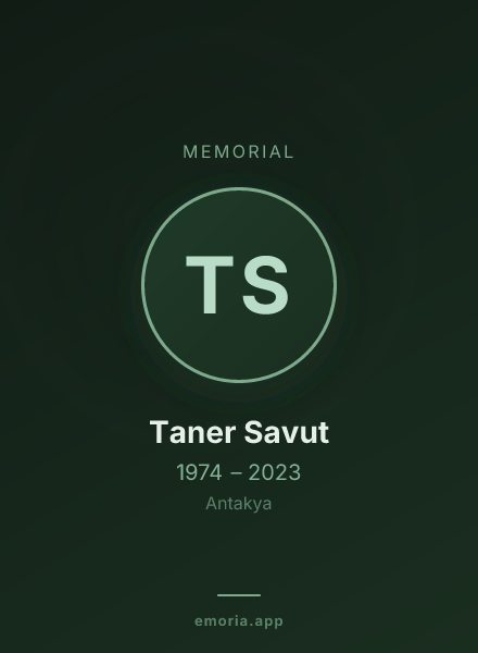 Memorial portrait of Taner Savut