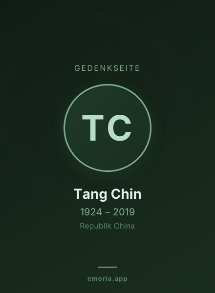 Gedenkportrait von Tang Chin