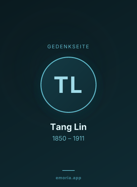 Gedenkportrait von Tang Lin