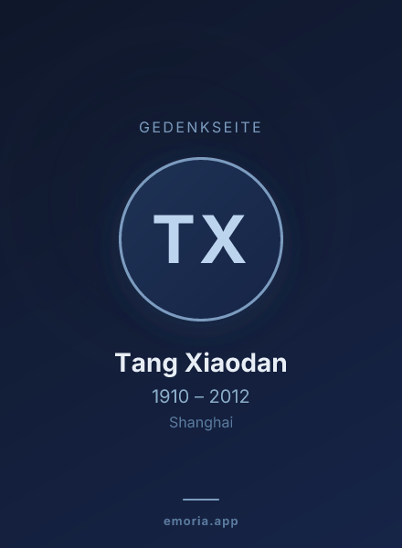 Gedenkportrait von Tang Xiaodan