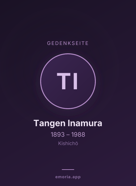 Gedenkportrait von Tangen Inamura