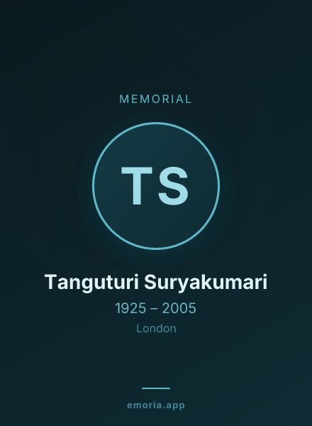 Memorial portrait of Tanguturi Suryakumari