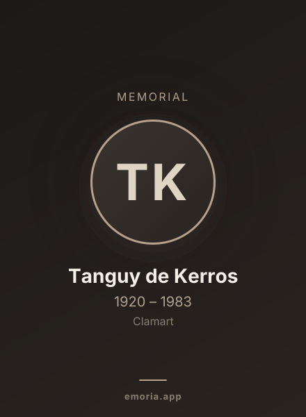 Memorial portrait of Tanguy de Kerros