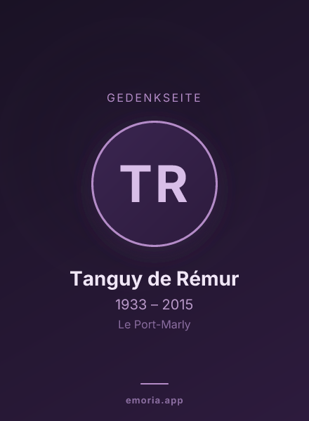 Gedenkportrait von Tanguy de Rémur