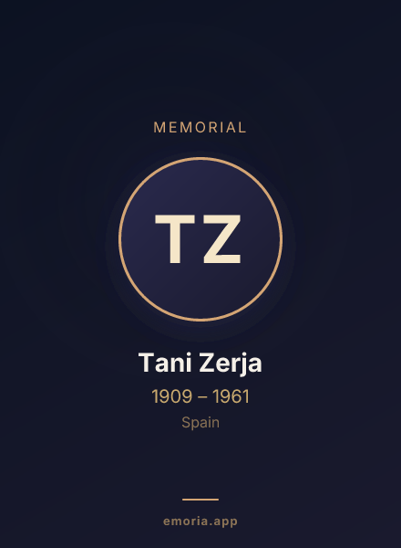 Memorial portrait of Tani Zerja