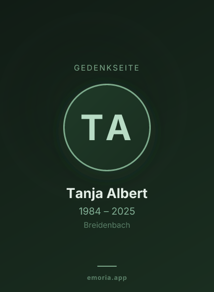 Gedenkportrait von Tanja Albert