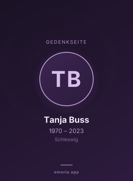 Gedenkportrait von Tanja Buss