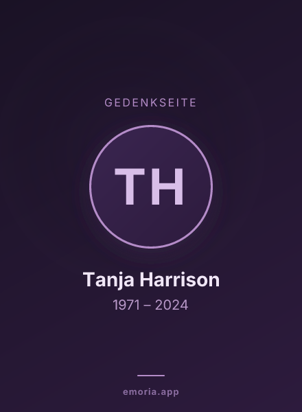 Gedenkportrait von Tanja Harrison