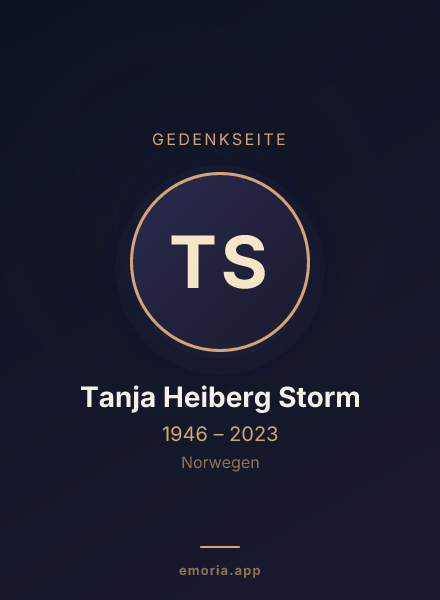 Gedenkportrait von Tanja Heiberg Storm